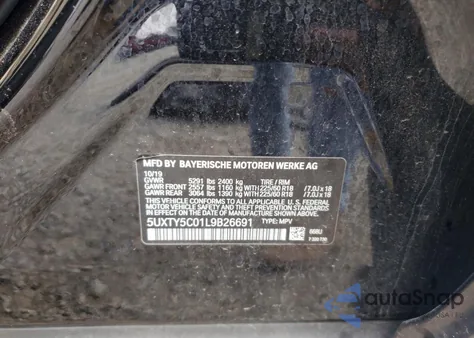 2020 BMW X3 xDrive30I z USA, uszkodzony, nr VIN 5UXTY5C01L9B26691